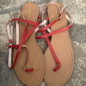Red sandals